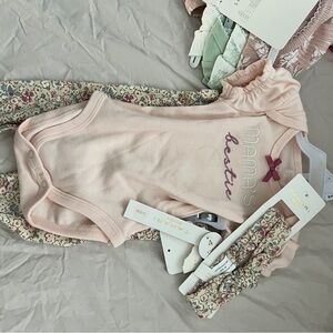 Tahari Pink Cap Sleeve Bodysuit with Peter Pan Collar
